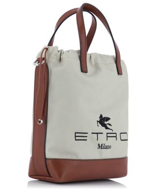 Crown Me cotton and canvas mini tote bag ETRO