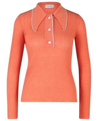 Squeamish long-sleeved rib knit polo shirt VALENTINE WITMEUR