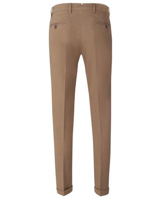 Slim fit cotton and linen chino trousers B SETTECENTO