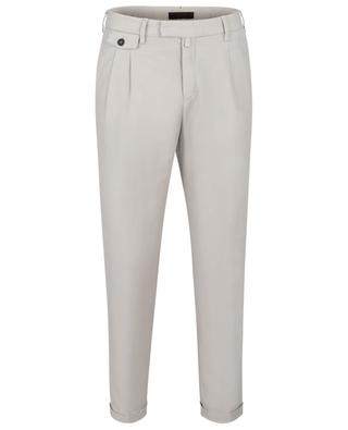 Cotton and linen stretch tapered trouser B SETTECENTO