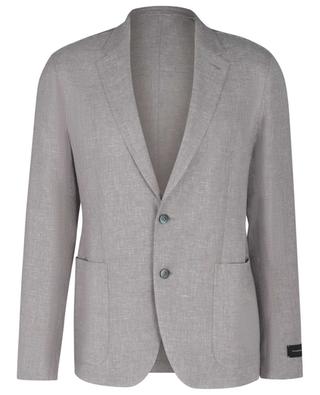 Riviera single-breasted linen, wool and silk blazer ERMENEGILDO ZEGNA