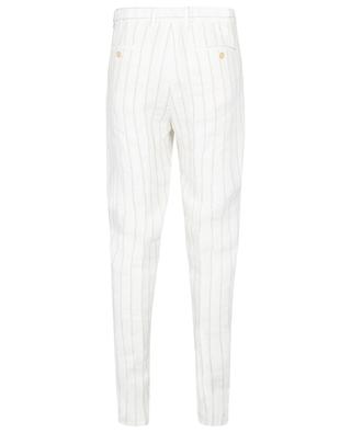 Evo striped slim fit linen trousers MARCO PESCAROLO