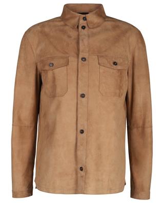 Leather shirt jacket RUFFO