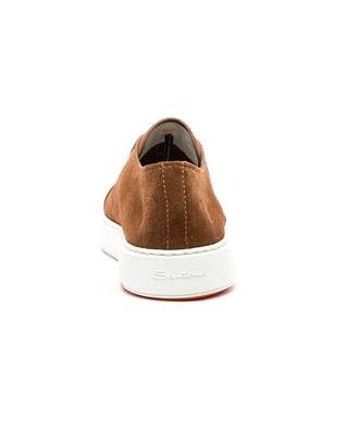 Low-top lace-up sneakers in suede SANTONI