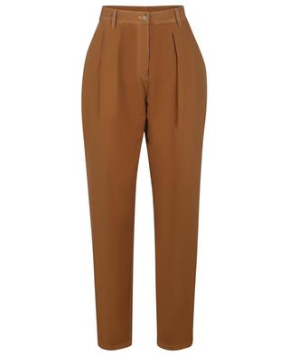 High-rise straight leg front pleat trousers FORTE FORTE