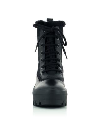 Hero nylon, leather and shearling lace-up ankle boots MACKAGE