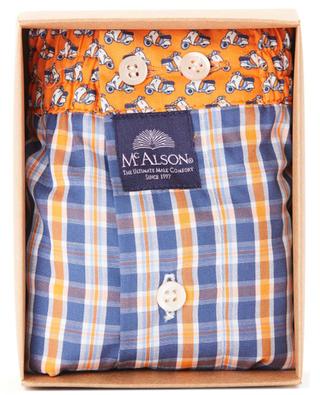 Checked boxer briefs with motor scooter printed waist MC ALSON
