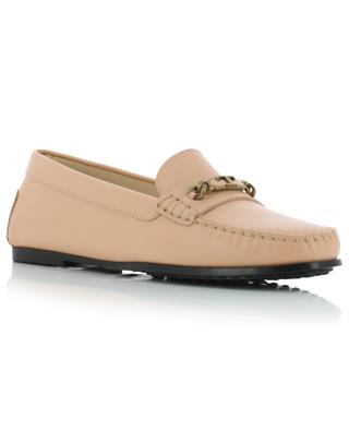 Chain detail adorned leather loafers TOD'S