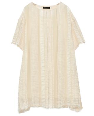 A-line mini dress in striped cotton blend FABIANA FILIPPI