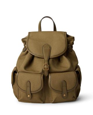 Canvas backpack finished with leather POLO RALPH LAUREN