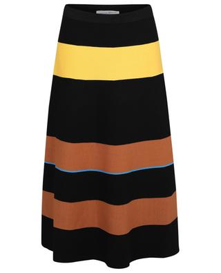 Multi Stripe flared knit midi skirt VICTORIA BECKHAM