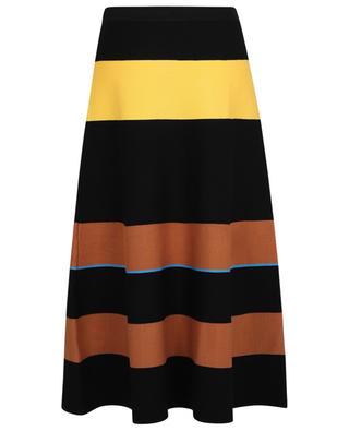 Multi Stripe flared knit midi skirt VICTORIA BECKHAM