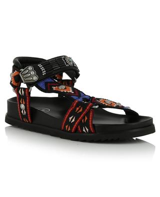 Ugo flat leather and ribbon sandals ASH