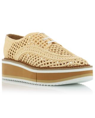 Biba raffia and leather lace-up derbies CLERGERIE