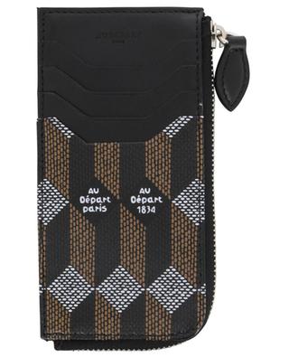 Le Porte-Cartes Monogramme leather and canvas zippered card case AU DEPART