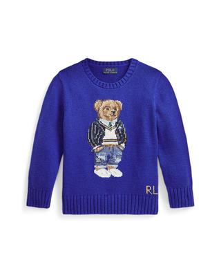 Polo Bear Cricket toddler's cotton jacquard jumper POLO RALPH LAUREN