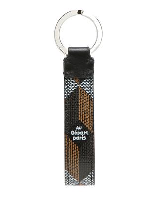 Monogram canvas and leather key ring AU DEPART