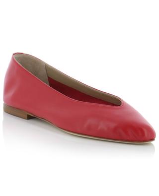 Leather pointed-toe ballet flats ANNIEL