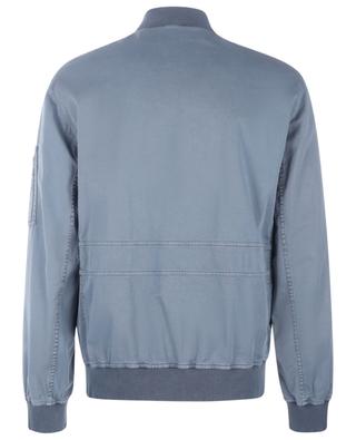 Garment-dyed pima cotton gabardine bomber jacket BRUNELLO CUCINELLI