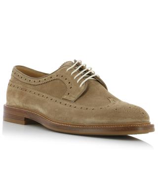 Longwing perforated suede derby shoes BRUNELLO CUCINELLI