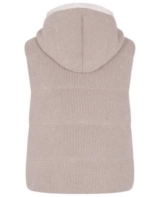 Glittering quilted down padded rib knig vest BRUNELLO CUCINELLI