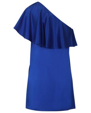 Mini robe asymétrique en satin de soie SAINT LAURENT PARIS