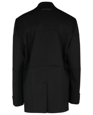 Mid-length black wool blazer MM6