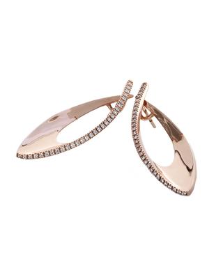 Éolienne pink gold and diamond earrings GBYG