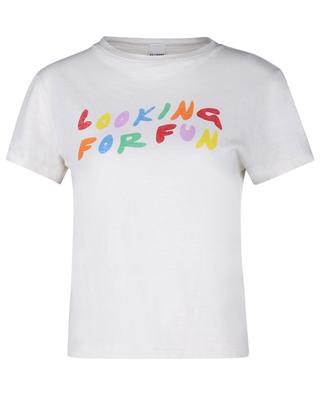 T-shirt manches courtes en coton Looking For Fun RE/DONE