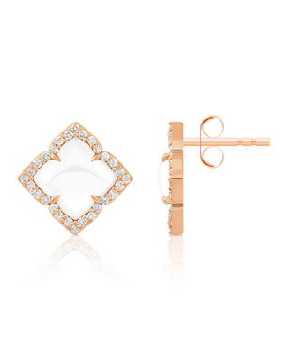 Chakra Racine pink gold and white agate earrings RITA & ZIA