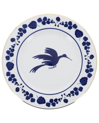 Wildbird Blu charger plate in porcelain LA DOUBLEJ