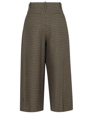 Cropped wide-leg high-rise trousers adorned with houndstooth checks MONCLER