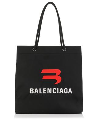Explorer Sporty B embroidered nylon shopper bag BALENCIAGA