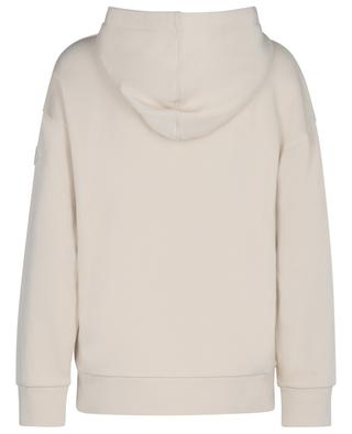 Glitter logo printed loose hooded sweatshirt MONCLER