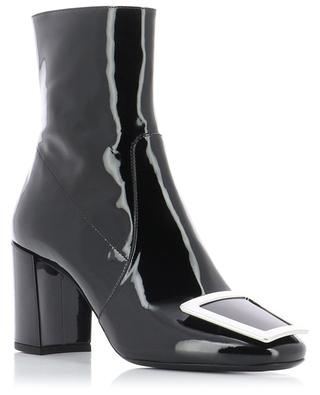 Maxine 75 square toe patent leather heeled ankle boots SAINT LAURENT PARIS