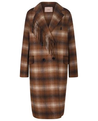 Checked wool long coat TWINSET
