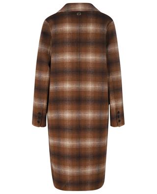 Checked wool long coat TWINSET