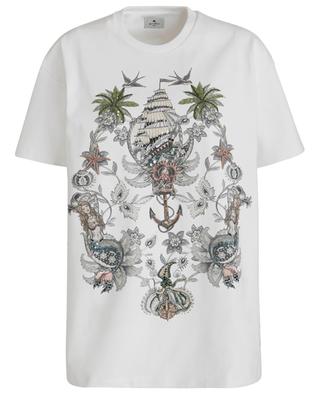 Tattoo printed and embroidered oversize T-shirt ETRO