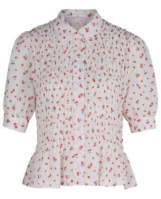 Cherry printed smocked georgette blouse SEE BY CHLOE