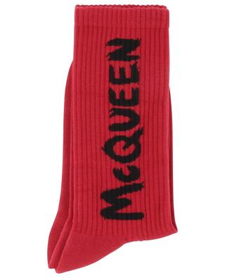 McQUEEN Graffiti cotton socks ALEXANDER MC QUEEN