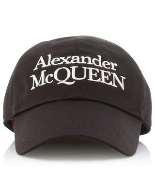 Casquette en gabardine brodée Alexander McQueen Signature ALEXANDER MC QUEEN