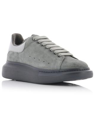 Oversized suede and smooth leather low-top sneakers ALEXANDER MC QUEEN
