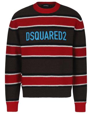 Pullover mit Rundhalsausschnitt aus Schurwolle Dsquared2 Stripe DSQUARED2