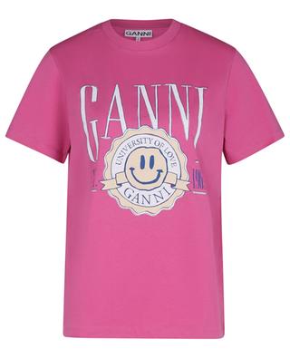 Stamp University Of Love printed organic cotton T-shirt GANNI