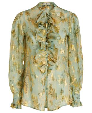 Flower patterned fil coupé silk shirt ETRO
