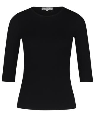 Three-quarter sleeve fitted modal T-shirt VINCE
