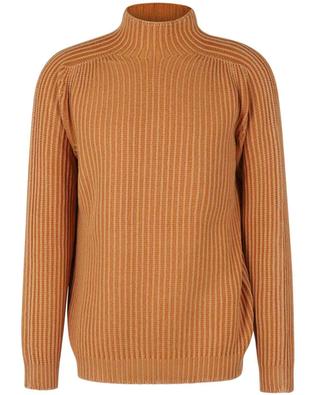 Rib knit jumper with stand-up collar DONDUP