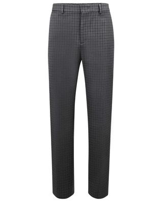 Checked cotton and wool classic trousers VALENTINO