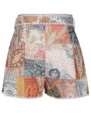 Leinen-Shorts mit Paisley-Print Anneke Fitted ZIMMERMANN