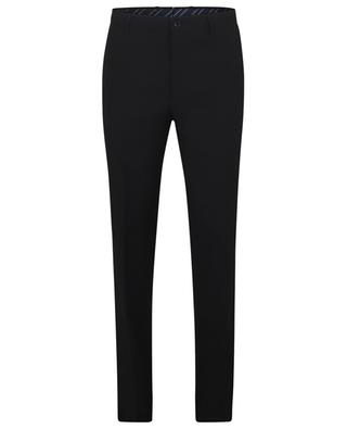 Satin adorned classic wool slim fit trousers ETRO